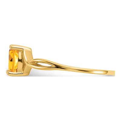 14K Yellow Gold Citrine Birthstone Ring – view 5