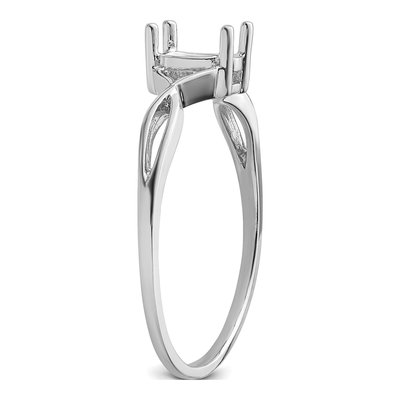 14K White Gold Oval Birthstone Ring Mounting – view 6