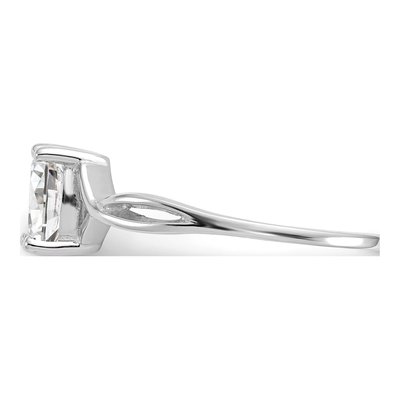 14K White Gold White Topaz Birthstone Ring – view 4