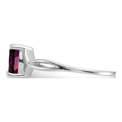 14K White Gold Rhodolite Garnet Birthstone Ring – view 4
