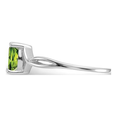 14K White Gold Peridot Birthstone Ring – view 4