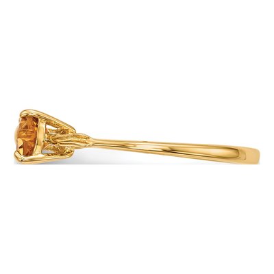 14K Yellow Gold Citrine Bow Ring – view 3