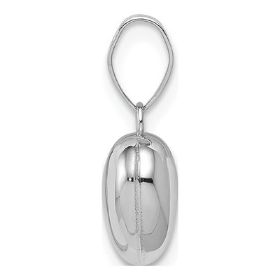 14K White Gold Puffed Heart Pendant – view 3