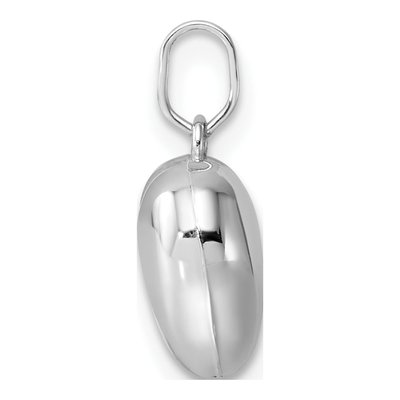 14K White Gold Puffed Heart Pendant – view 3