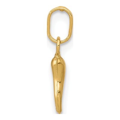 14K Yellow Gold 3-D Horn Charm – view 3