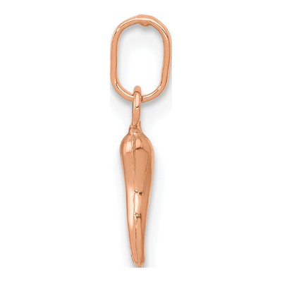 14K Rose Gold 3D Horn Pendant – view 2