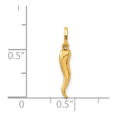 14K Yellow Gold Horn Charm – view 4