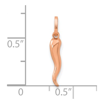 14K Rose Gold Horn Charm – view 4