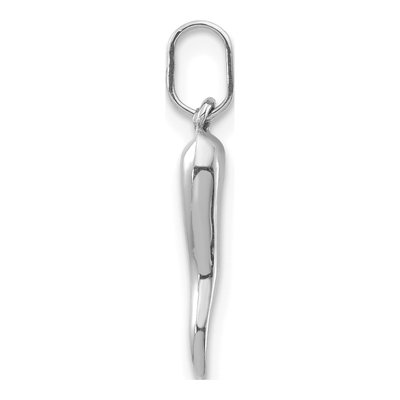 14K White Gold Horn Charm – view 2
