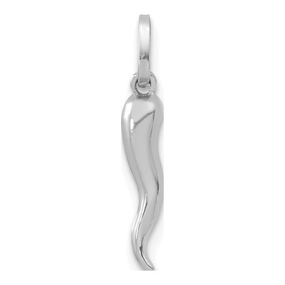 14K White Gold Horn Charm