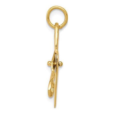 14K Yellow Gold 3-D Scissors Charm – view 3