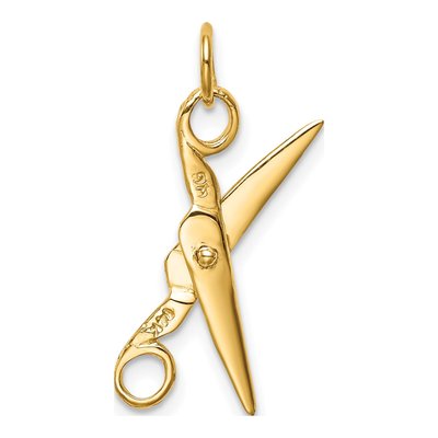 14K Yellow Gold 3-D Scissors Charm – view 5