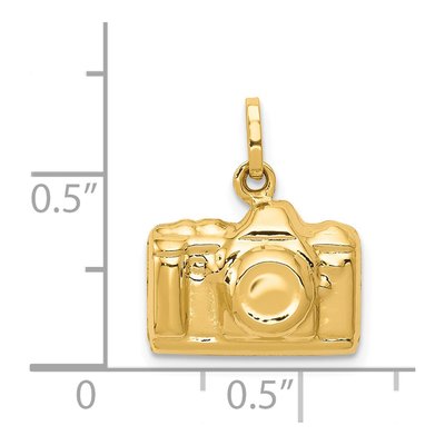 14K Yellow Gold 3-D Camera Pendant – view 4