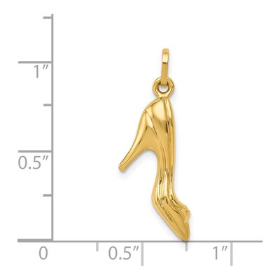 14K Yellow Gold High Heel Shoe Charm – view 4