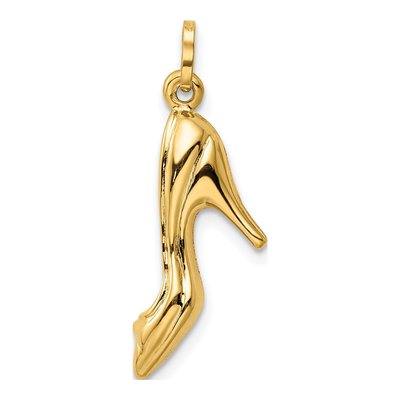 14K Yellow Gold High Heel Shoe Charm – view 5