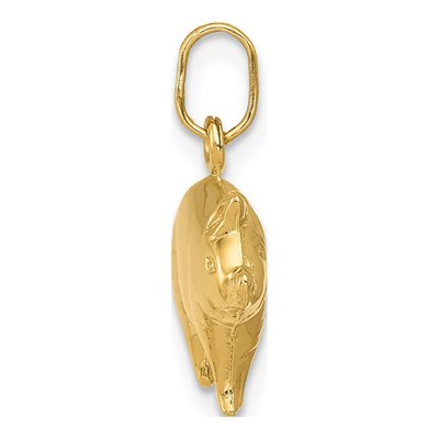 14K Yellow Gold Pig Pendant – view 3