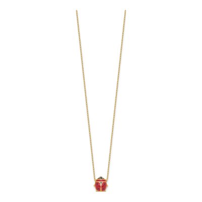 14K Yellow Gold Ladybug Necklace – view 3