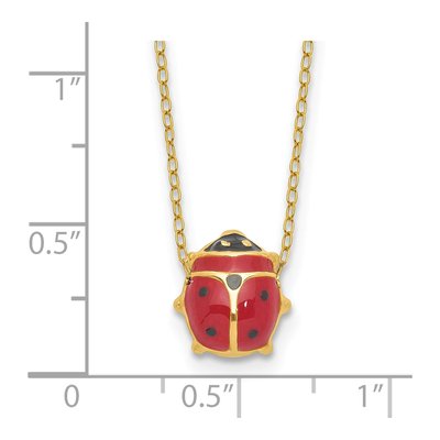 14K Yellow Gold Ladybug Necklace – view 4