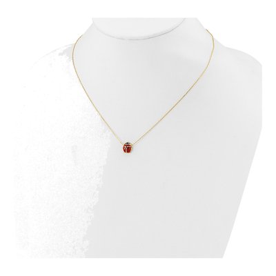 14K Yellow Gold Ladybug Necklace – view 5