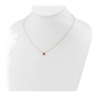 14K Yellow Gold Girls' Enamel Ladybug Necklace – view 5