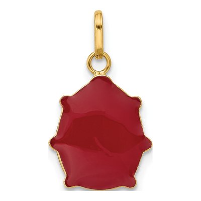 14K Yellow Gold Red Black Enamel Ladybug Charm – view 4