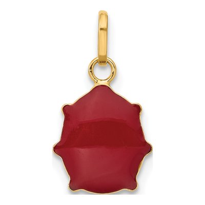 14K Yellow Gold Red Black Enamel Ladybug Charm – view 4