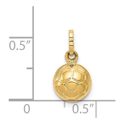 14K Yellow Gold 3-D Soccer Ball Charm – view 4