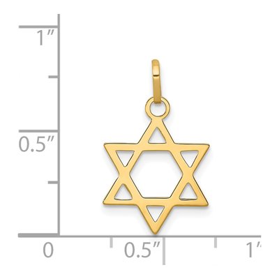 14K Yellow Gold Star of David Pendant – view 4