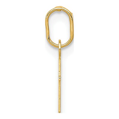 14K Yellow Gold Tiny Cross Pendant – view 3