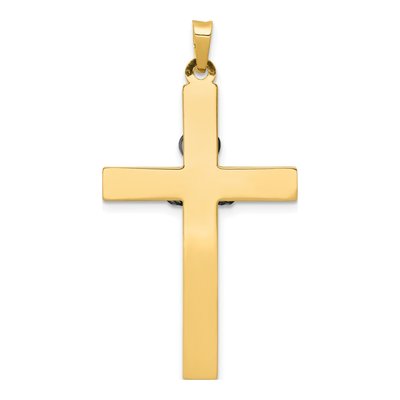 14K Two-Tone Gold Claddagh Cross Pendant – view 5