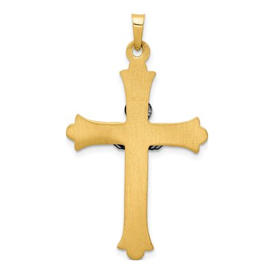 14K Two-Tone Gold Claddagh Cross Pendant – view 5