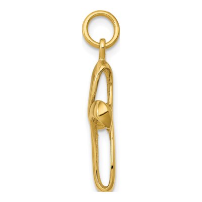 14K Yellow Gold Ribbon Cross Pendant – view 3