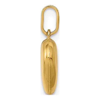 14K Yellow Gold Puffed Heart Pendant – view 3