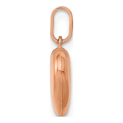14K Rose Gold Puffed Heart Pendant – view 3