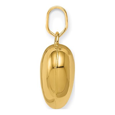 14K Yellow Gold Puffed Heart Pendant – view 3