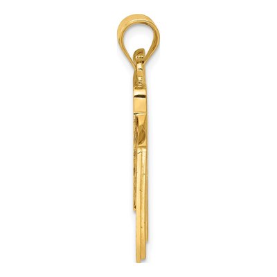 14K Yellow Gold Enameled American Flag Pendant – view 4