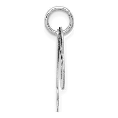 14K White Gold Lock Heart Key Pendant – view 3