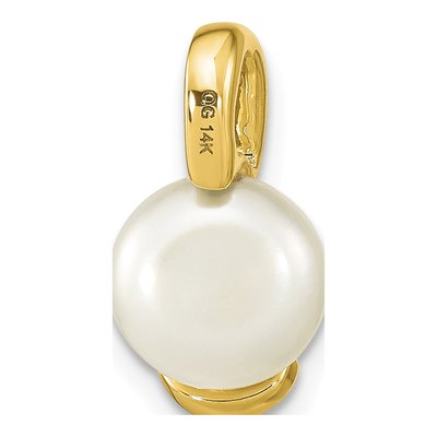 14K Yellow Gold Freshwater Cultured Pearl Slide Pendant – view 4