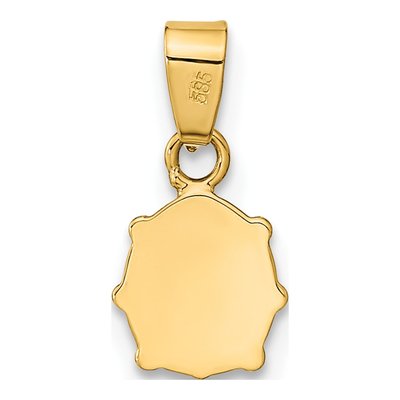 14K Yellow Gold Red Black Enamel Ladybug Pendant – view 5