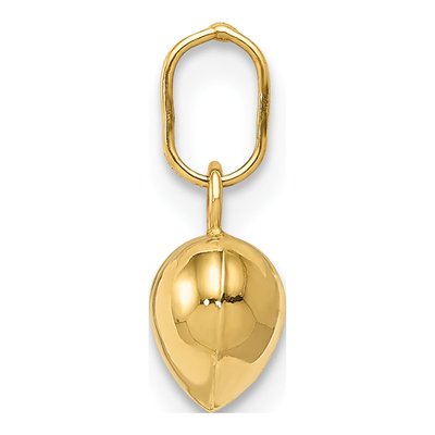 14K Yellow Gold 3-D Puffed Heart Charm – view 3