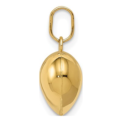 14K Yellow Gold Puffed Heart Pendant – view 3