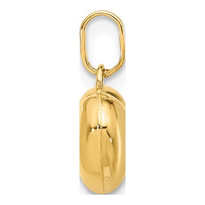14K Yellow Gold Puffed Heart Pendant – view 3