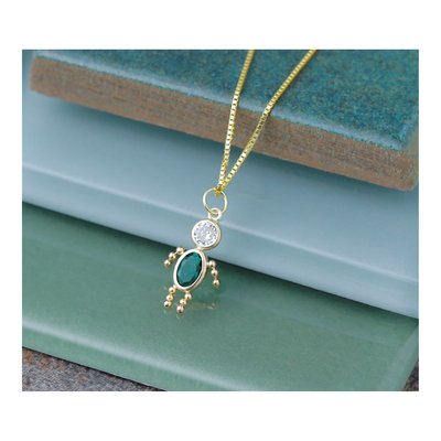 14K Yellow Gold CZ May Boy Birthstone Charm – view 4