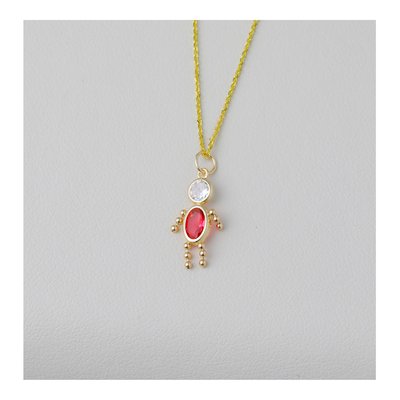 14K Yellow Gold CZ Boy's October Birthstone Charm – view 4