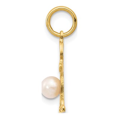 14K Yellow Gold Freshwater Cultured Pearl Boy Charm – view 3