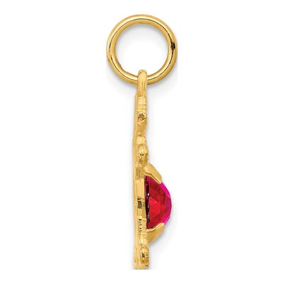 14K Yellow Gold Ruby Girl Charm – view 3