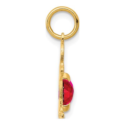 14K Yellow Gold Ruby Boy Charm – view 3
