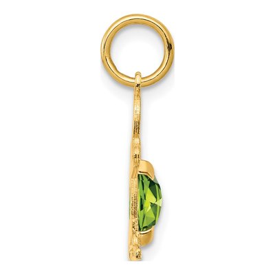 14K Yellow Gold Peridot Boy Charm – view 3