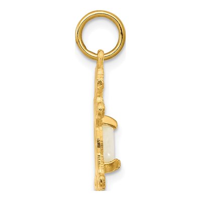 14K Yellow Gold Opal Girl Charm – view 3