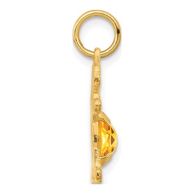 14K Yellow Gold Citrine Girl Charm – view 3